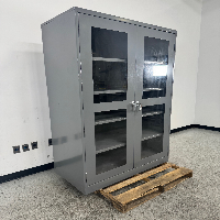 Uline Double Door Glass Cabinet image 1